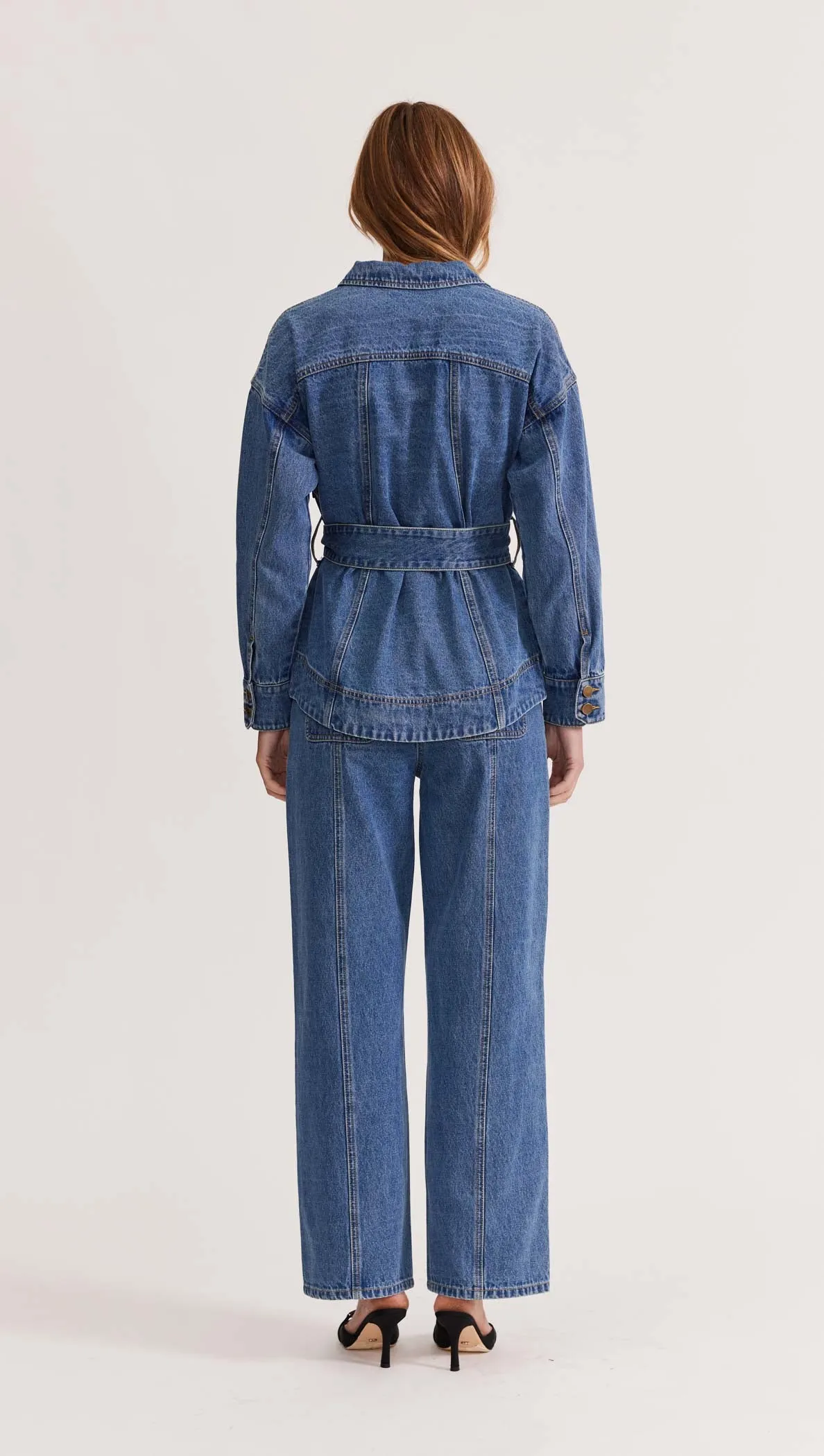 Alita Denim Shacket | Mid Blue