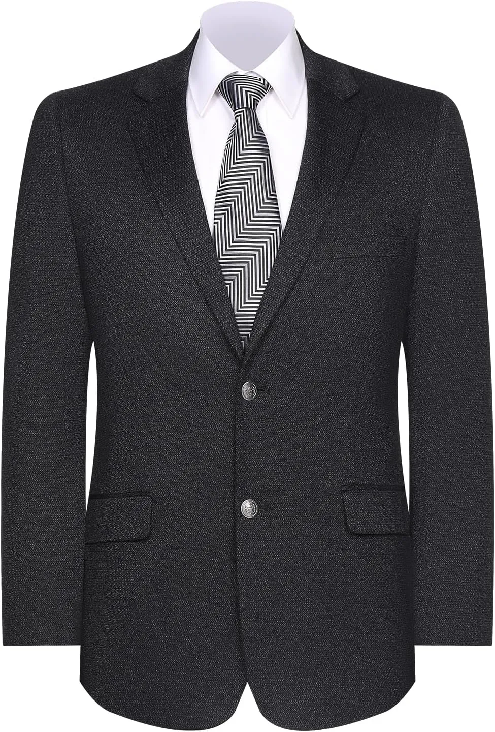 AMY ZHU Men's Sport Coat Knit Classic Fit Blazer Single Breasted 2 Button Notch Lapel Suit Jacket for Daily