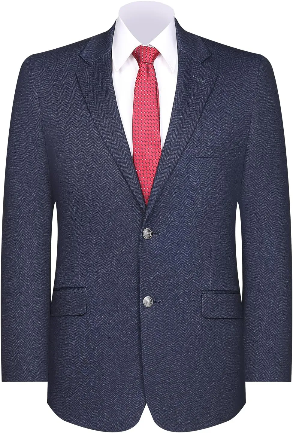 AMY ZHU Men's Sport Coat Knit Classic Fit Blazer Single Breasted 2 Button Notch Lapel Suit Jacket for Daily