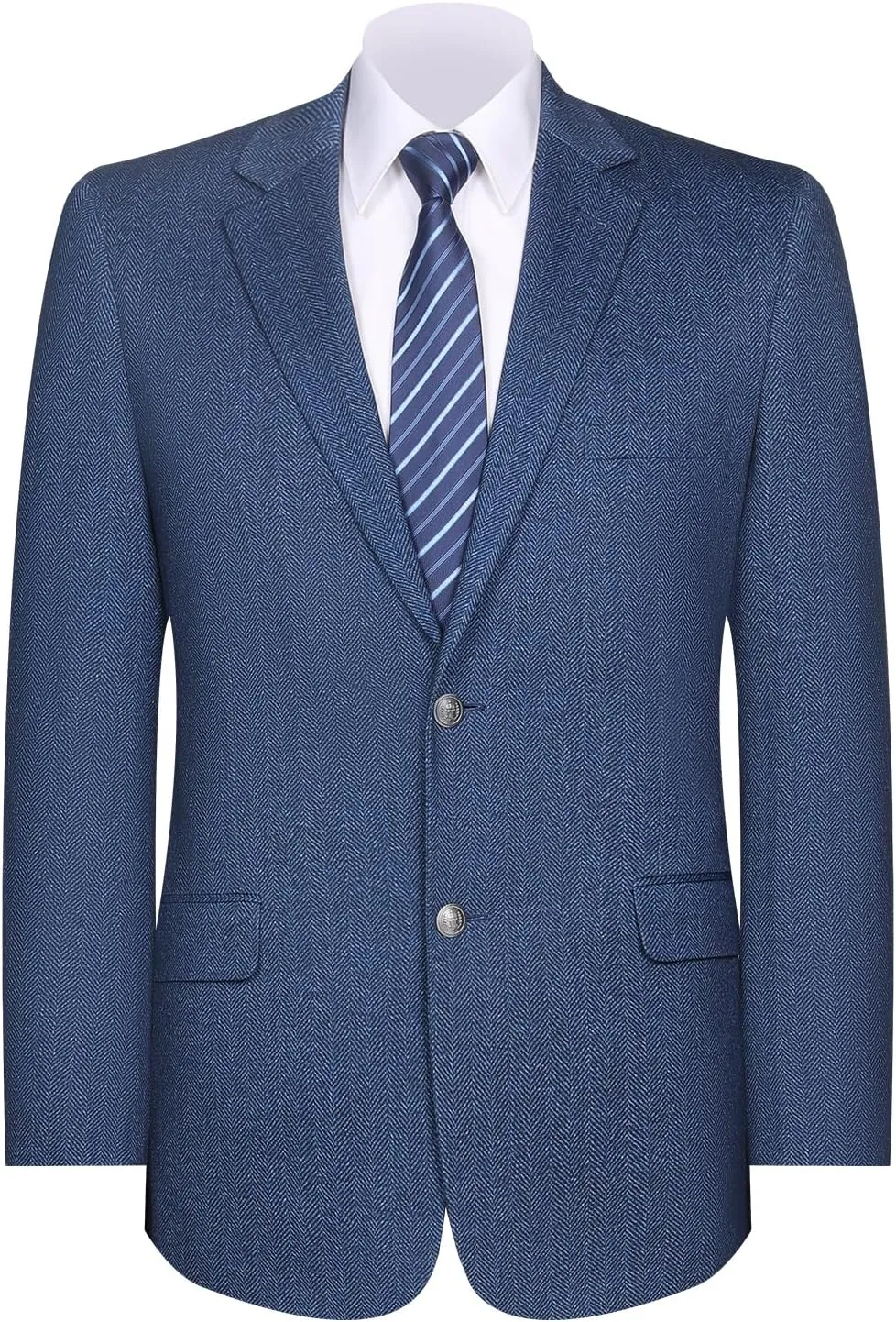 AMY ZHU Men's Sport Coat Knit Classic Fit Blazer Single Breasted 2 Button Notch Lapel Suit Jacket for Daily