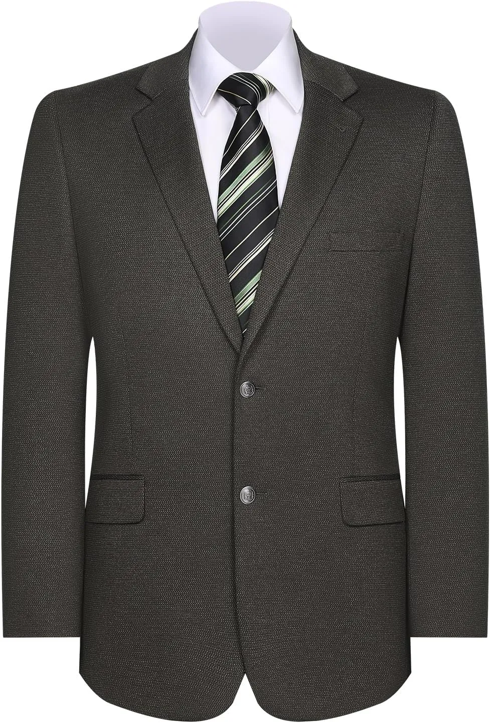 AMY ZHU Men's Sport Coat Knit Classic Fit Blazer Single Breasted 2 Button Notch Lapel Suit Jacket for Daily