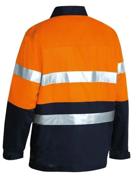 Bisley 2 Tone Hi Vis Drill Jacket 3M Reflective Tape (BK6710T)