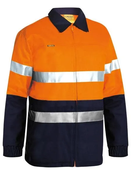 Bisley 2 Tone Hi Vis Drill Jacket 3M Reflective Tape (BK6710T)