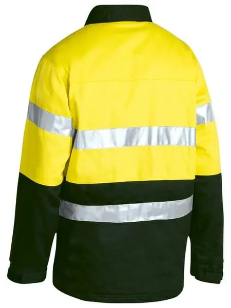 Bisley 2 Tone Hi Vis Drill Jacket 3M Reflective Tape (BK6710T)