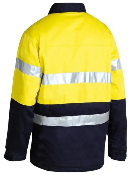 Bisley 2 Tone Hi Vis Drill Jacket 3M Reflective Tape (BK6710T)