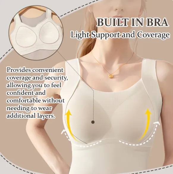 Black Friday SaleWomen's Thermal Tank Tops With Built-in Bra