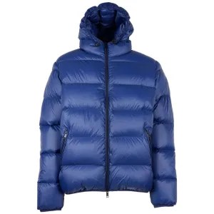 Centogrammi Sleek Blue Nylon Down Jacket