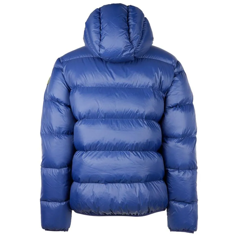 Centogrammi Sleek Blue Nylon Down Jacket
