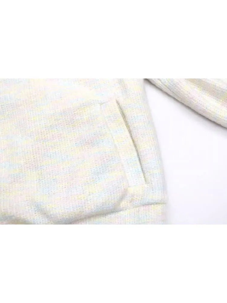 Colorful tweed warm jacket【s0000005262】