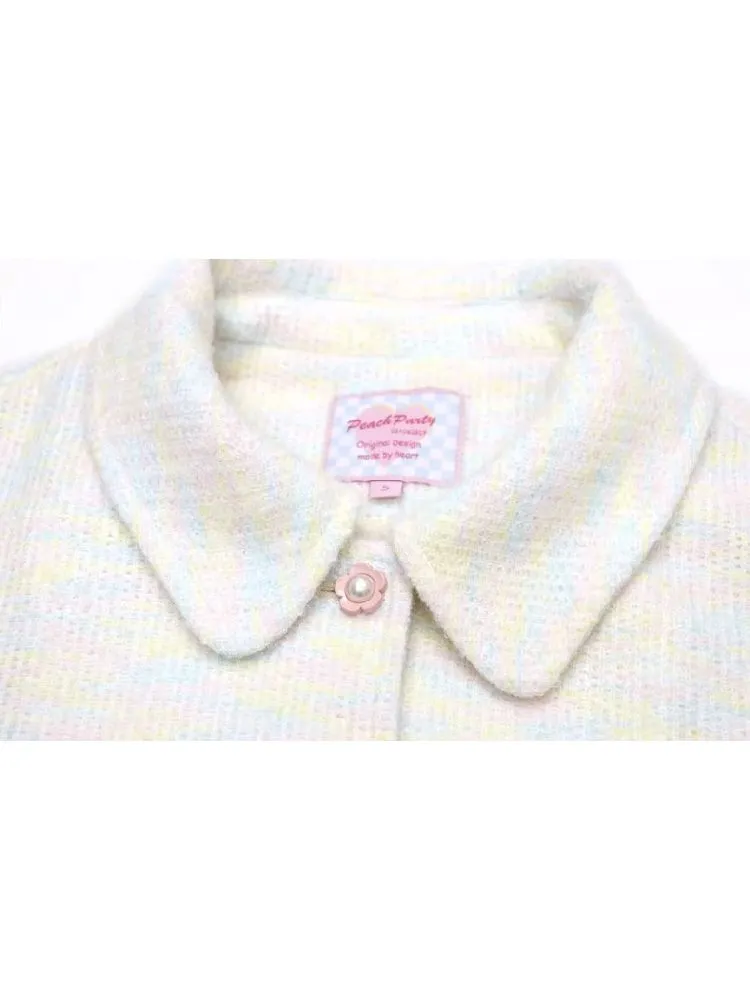 Colorful tweed warm jacket【s0000005262】