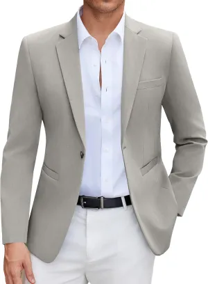 COOFANDY Mens Casual Blazer Slim Fit Suit Jacket Lightweight One Button Business Sport Coats