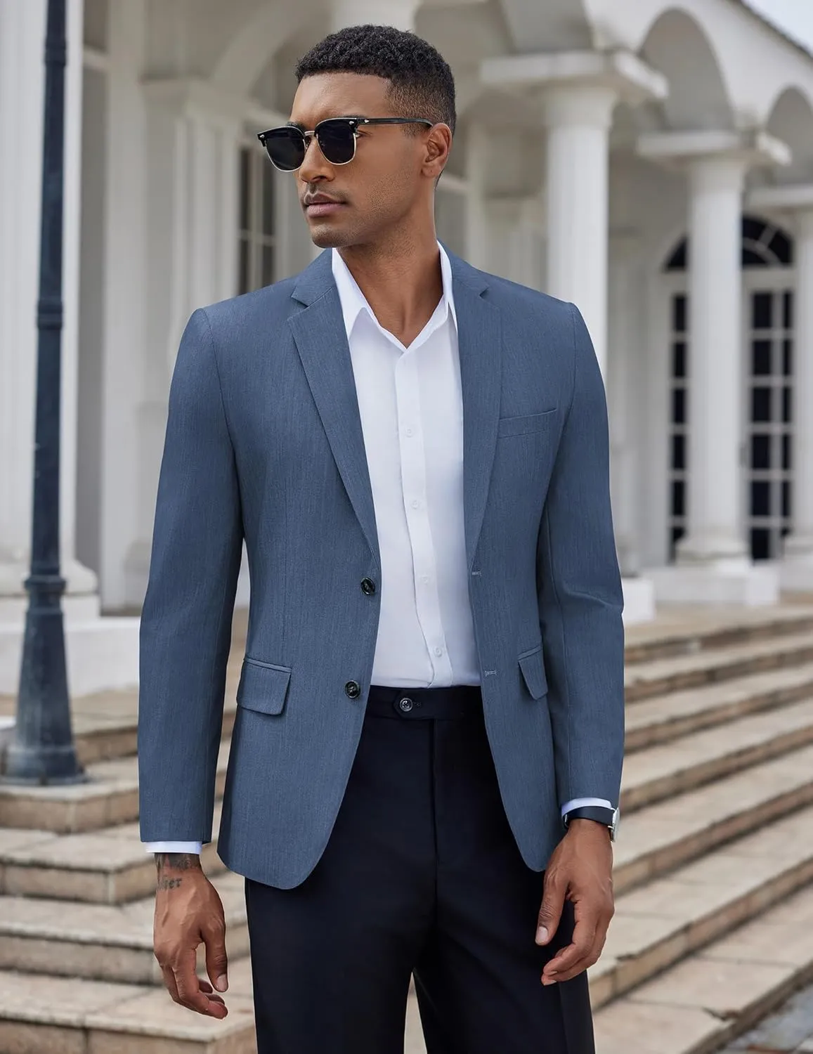 COOFANDY Mens Casual Blazer Slim Fit Suit Jacket Two Button Lightweight Sport Coat