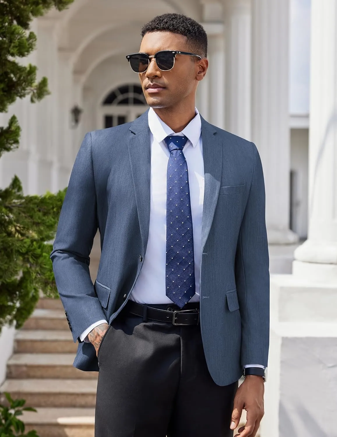 COOFANDY Mens Casual Blazer Slim Fit Suit Jacket Two Button Lightweight Sport Coat
