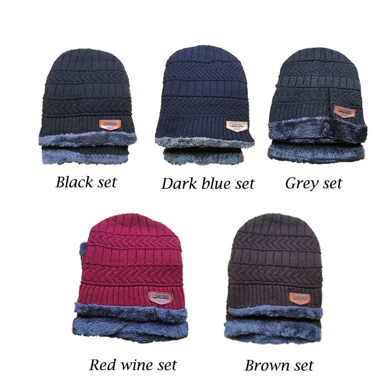 Coral Fleece Scarf Soft Men's Beanie