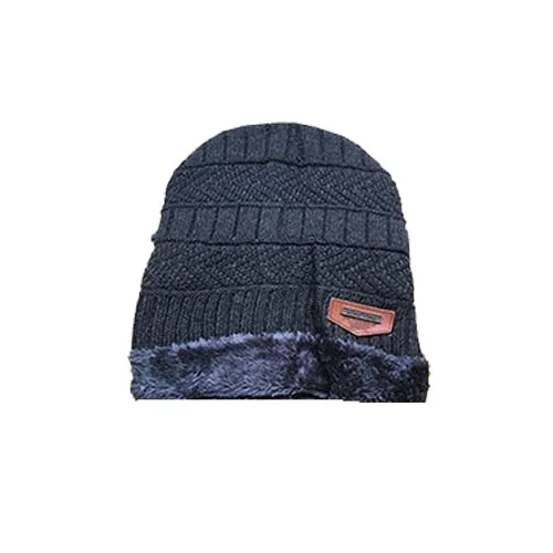 Coral Fleece Scarf Soft Men's Beanie