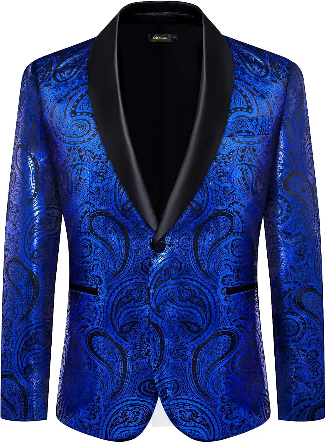 DiBanGu Mens Suit Jacket Blazer Wedding Blazer One Button Mens Tux Dress Suit Jacket Shawl Lapel for Dinner Prom Party