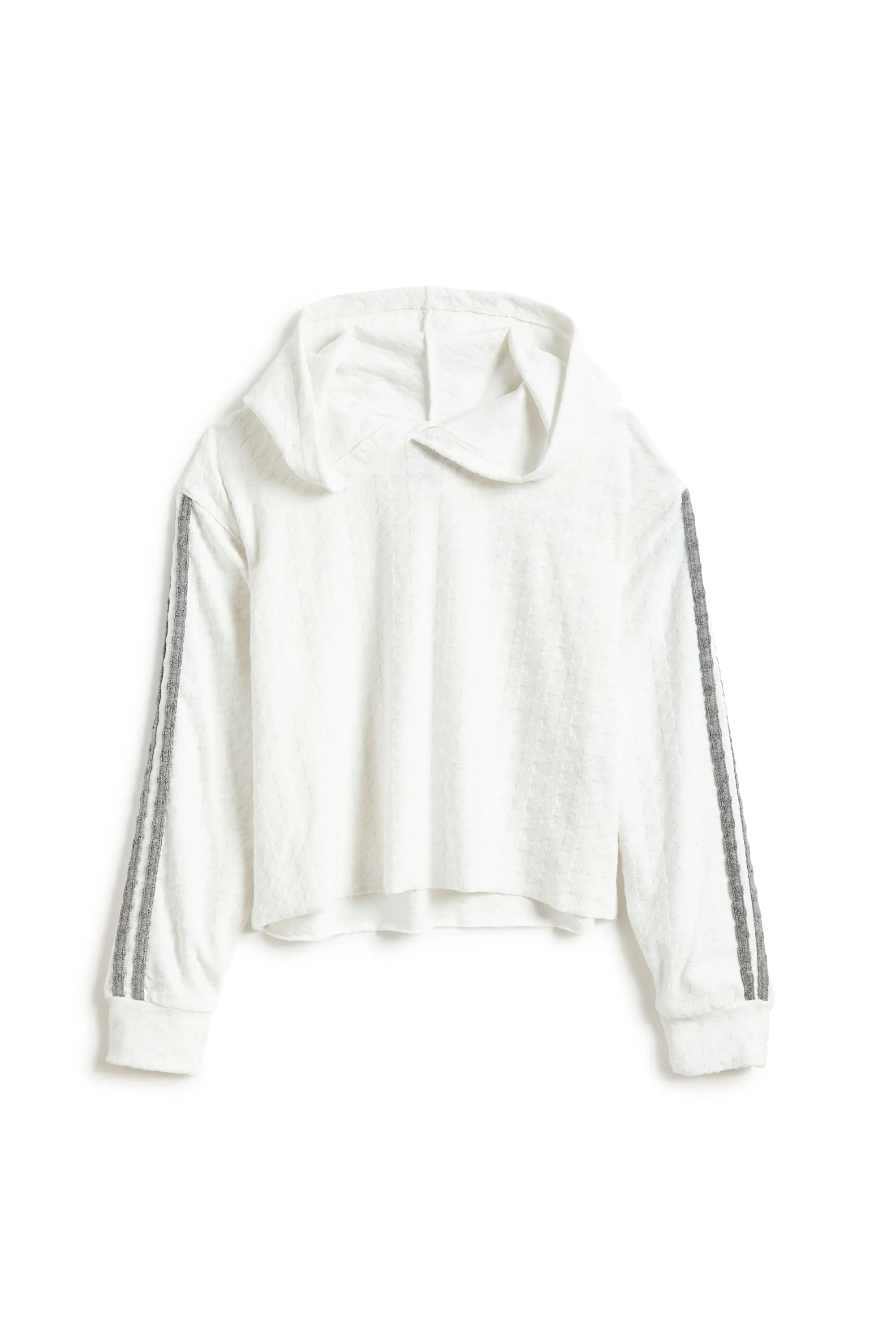 Embossed Houndstooth French Terry Hoodie