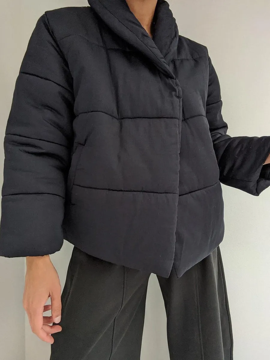 Fashion Casual Stand Collar Plush Fleece Warm Jacket