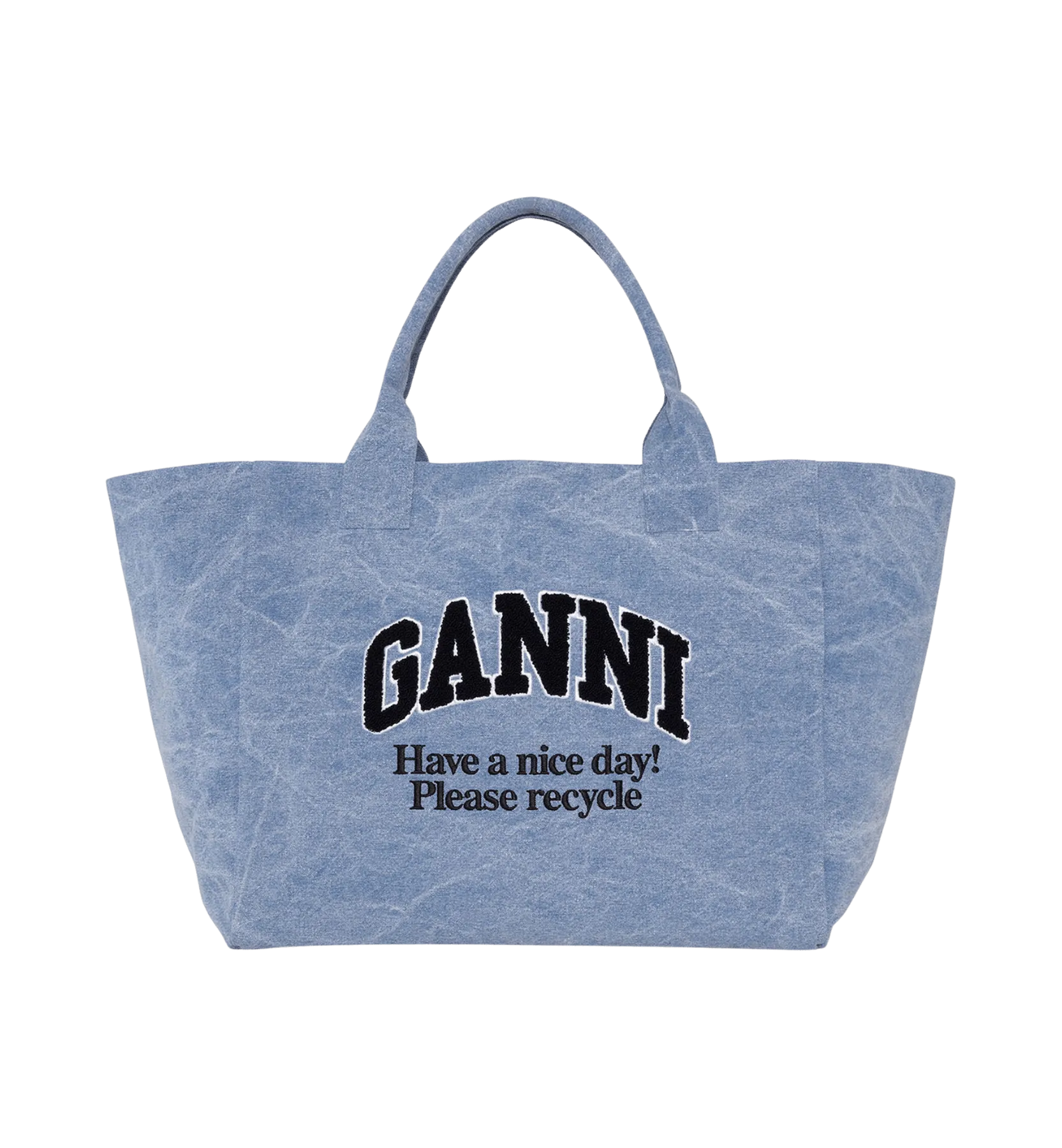 GANNI Washed Denim Shopper XXL