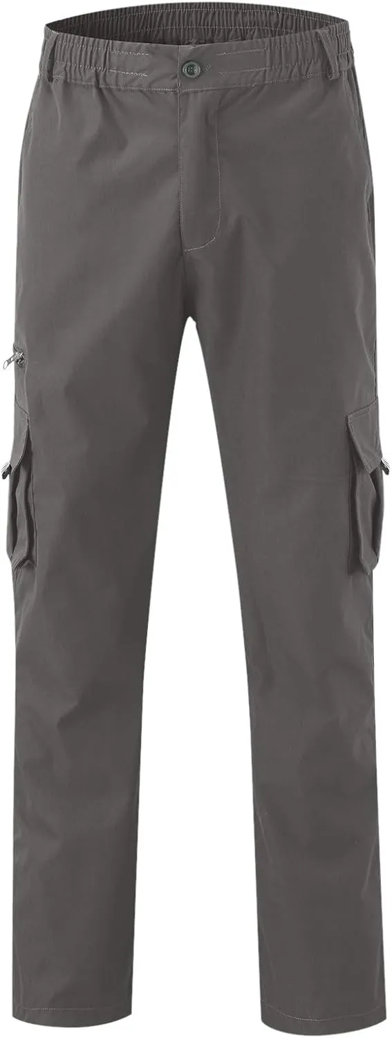 GIERIDUC Mens Cargo Sweatpants Casual Pantalones De Deporte De Hombre Mens White Sweatpants Large Joggers with Zip Pockets