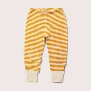 Gold Striped Extra Long Adaptive Joggers