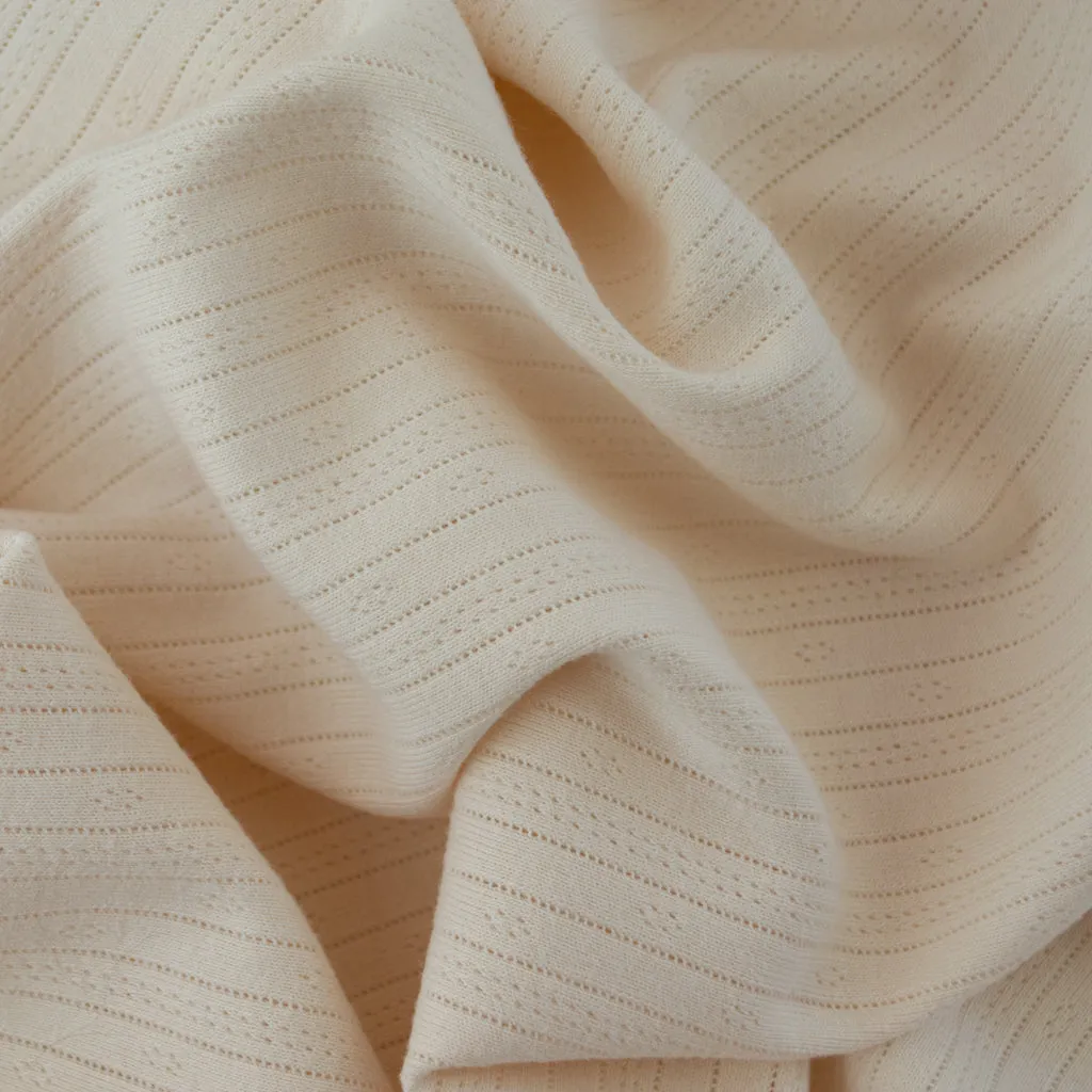 Heavy Pointelle Cotton Jersey - Cream