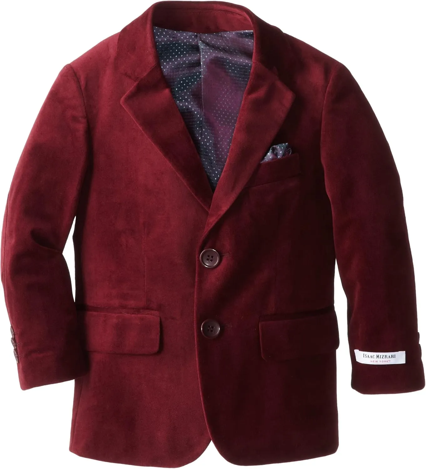 Isaac Mizrahi Little Boys' Single-Breasted Velvet Blazer