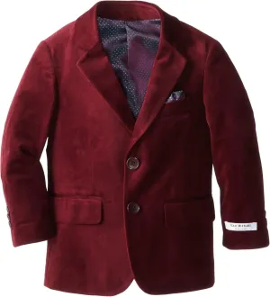 Isaac Mizrahi Little Boys' Single-Breasted Velvet Blazer