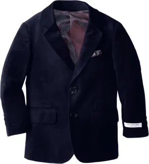 Isaac Mizrahi Little Boys' Single-Breasted Velvet Blazer