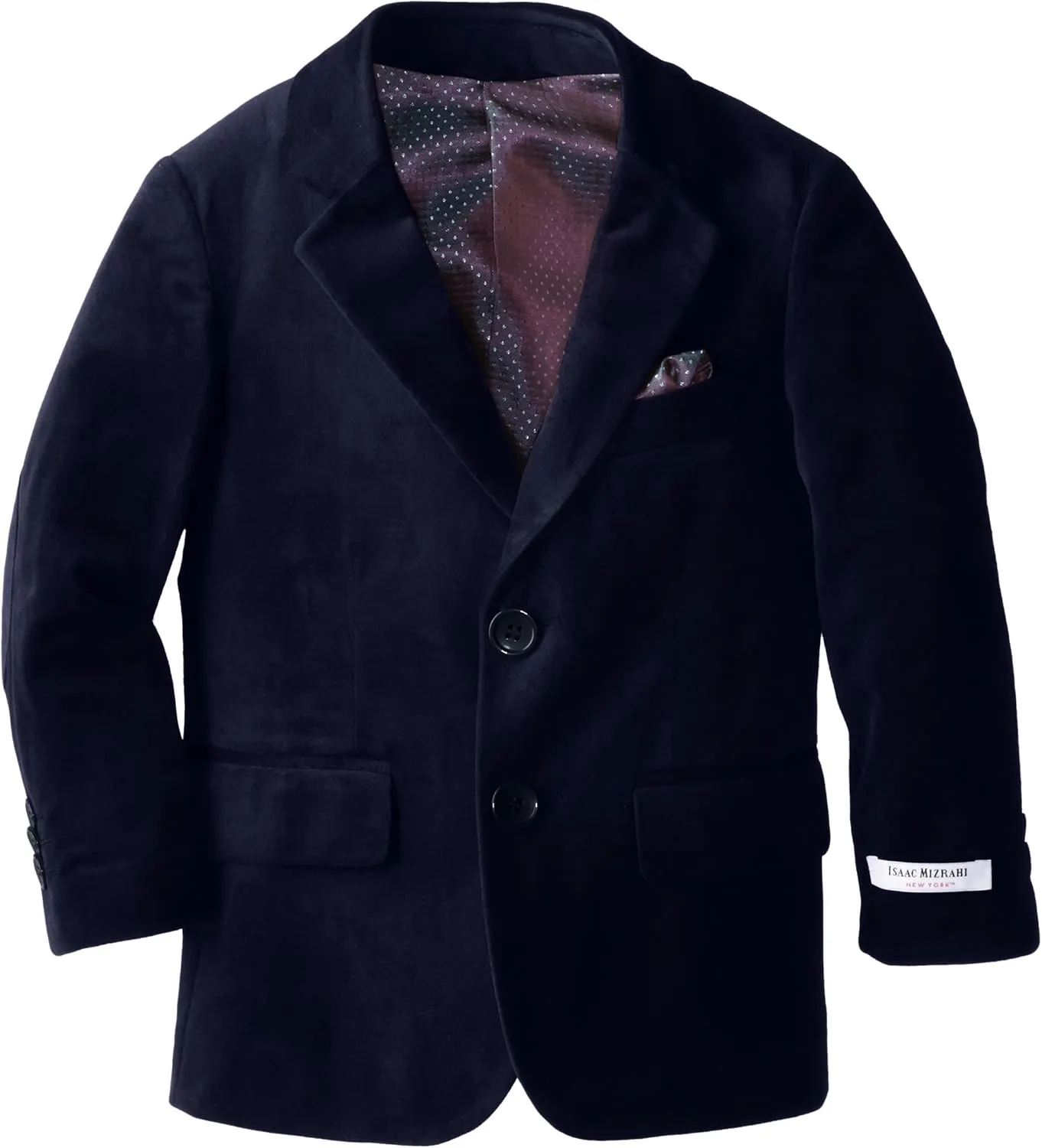 Isaac Mizrahi Little Boys' Single-Breasted Velvet Blazer