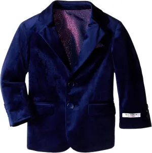 Isaac Mizrahi Little Boys' Single-Breasted Velvet Blazer