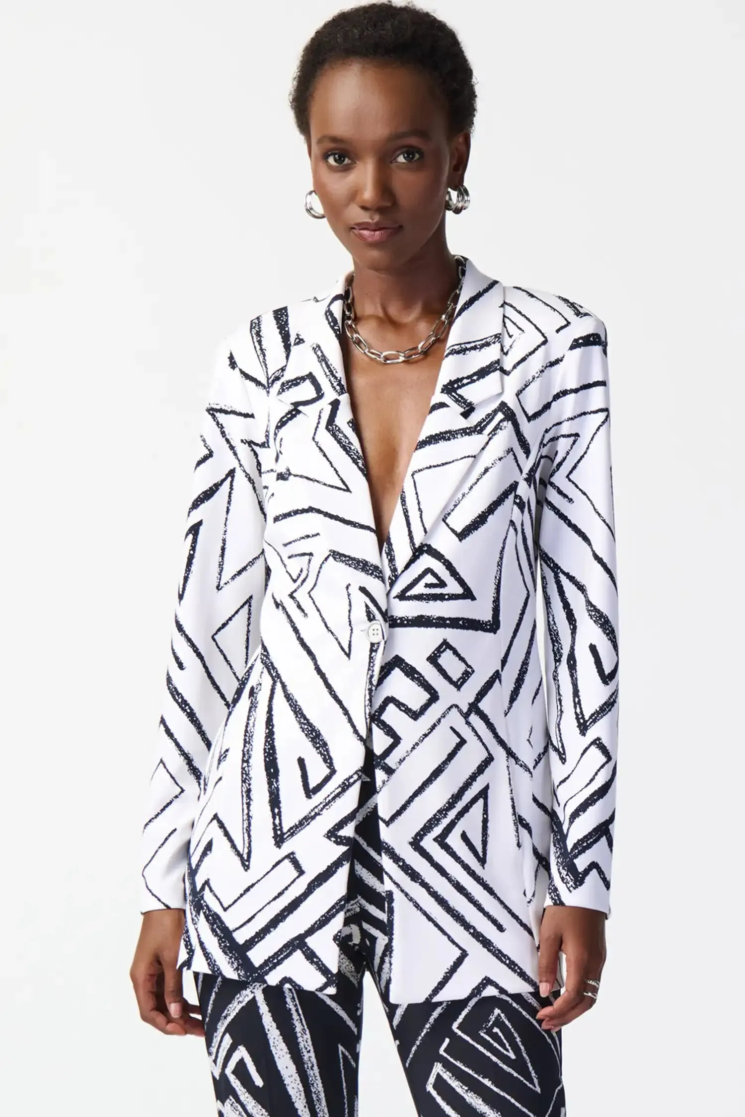 Joseph Ribkoff Vanilla/Midnight Blue Blazer Style 241034-2366