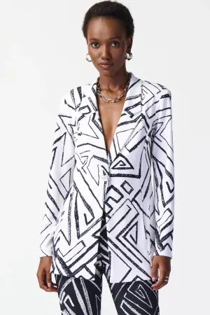 Joseph Ribkoff Vanilla/Midnight Blue Blazer Style 241034-2366