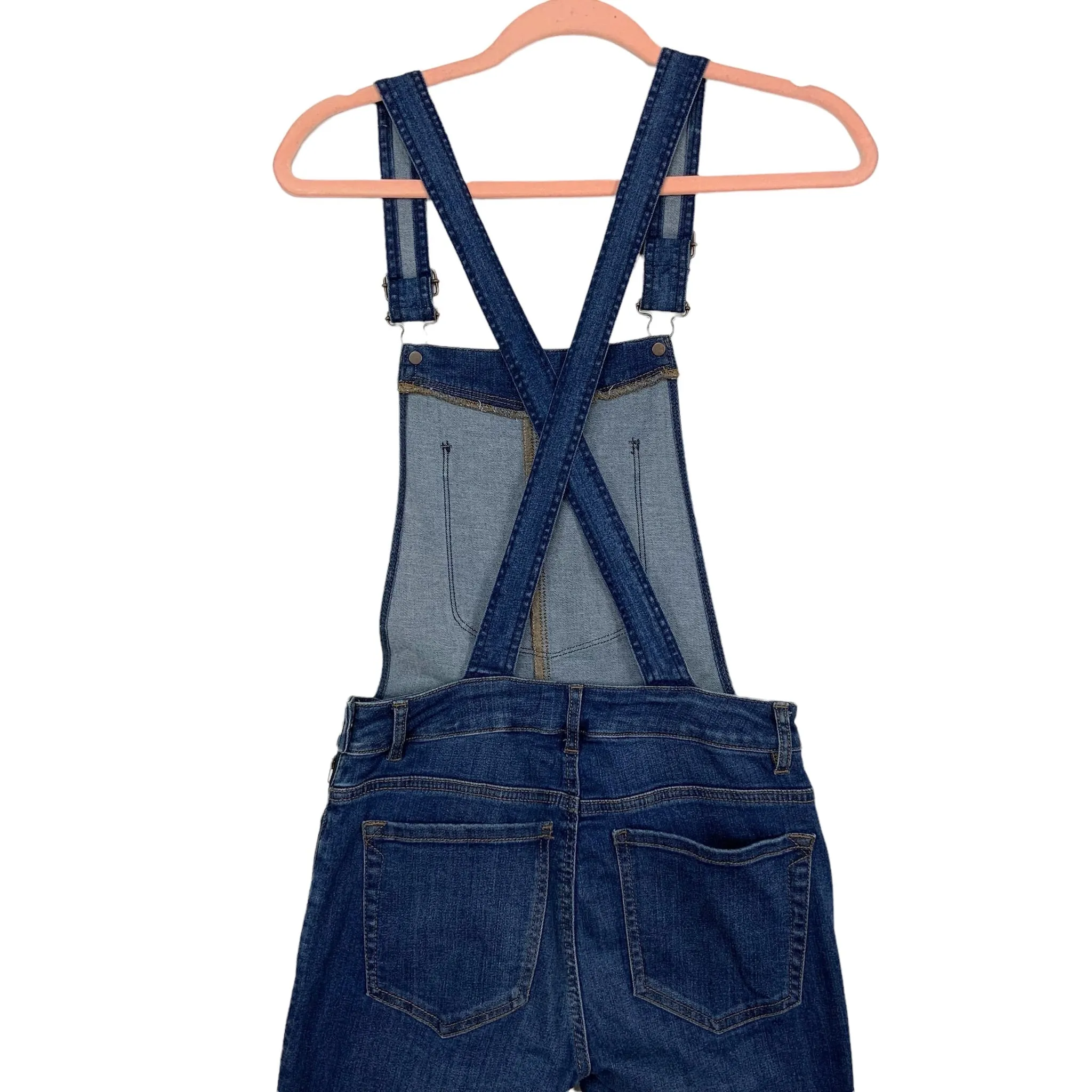 Kendall & Kylie Denim Skinny Leg Overalls- Size 24
