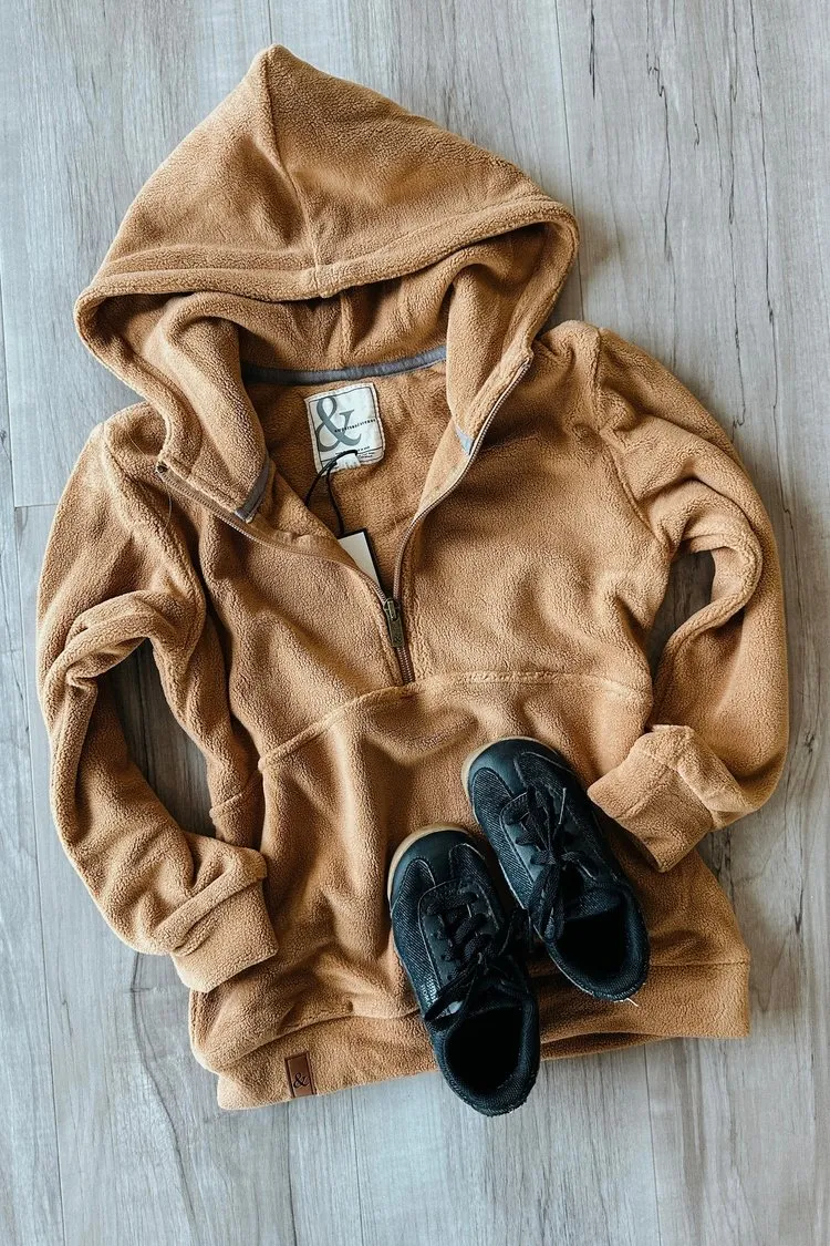 Kids HalfZip - Cozy Cutie - Maple