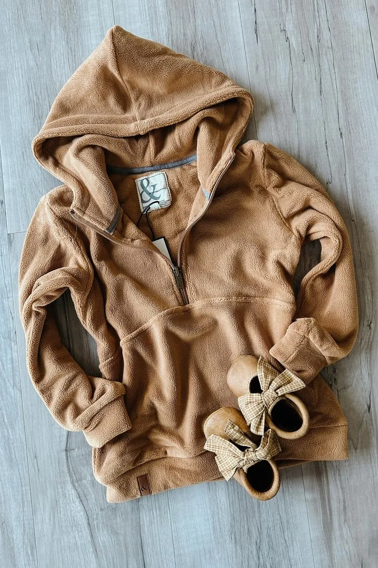 Kids HalfZip - Cozy Cutie - Maple