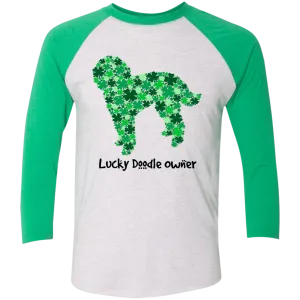 Lucky Doodle Tri-Blend 3/4 Sleeve Baseball Raglan T-Shirt
