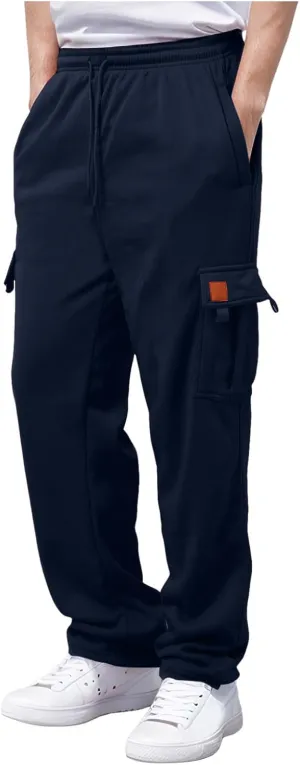 Male Fashion Fitness Trousers Loose Fit Hiking Joggers Outdoor Wearing Pants with Pockets Overalls Gym Sweatpants