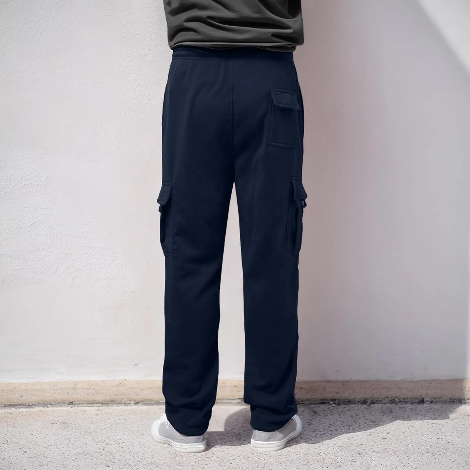 Male Fashion Fitness Trousers Loose Fit Hiking Joggers Outdoor Wearing Pants with Pockets Overalls Gym Sweatpants