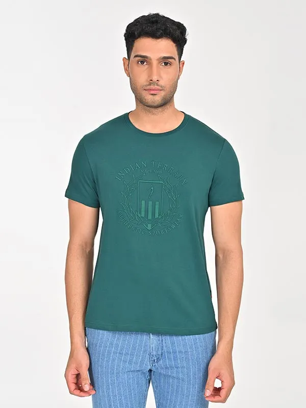 Men Embroidered Graphic Crew Neck T-Shirt