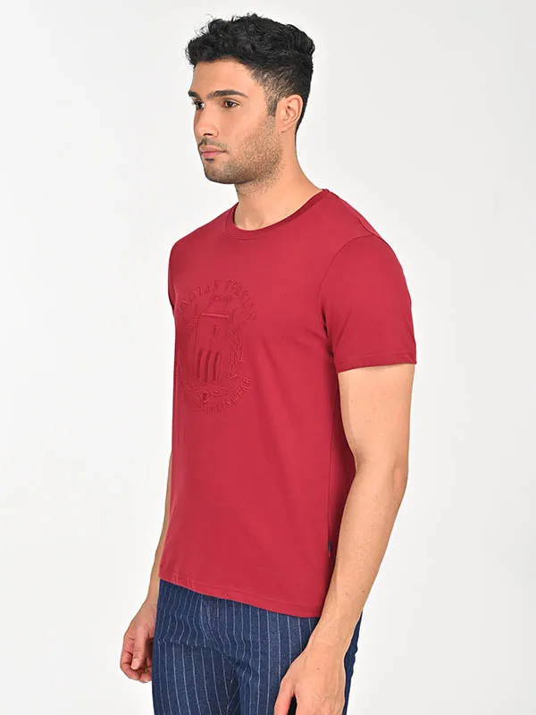 Men Embroidered Graphic Crew Neck T-Shirt