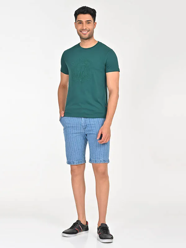 Men Embroidered Graphic Crew Neck T-Shirt