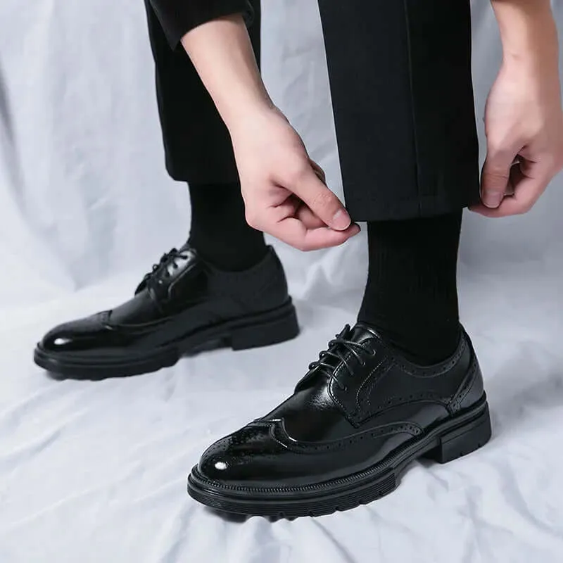 Men's Elegant Brock Cut Formal Leather Shoes