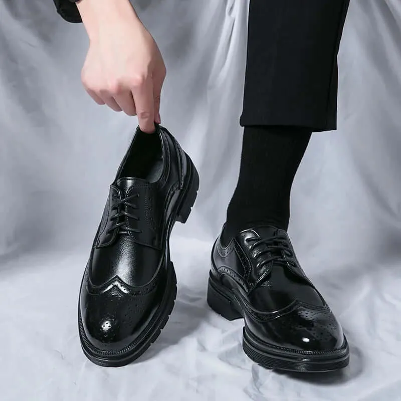Men's Elegant Brock Cut Formal Leather Shoes