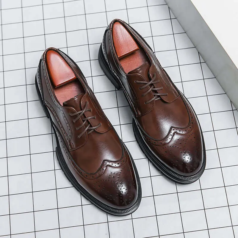 Men's Elegant Brock Cut Formal Leather Shoes