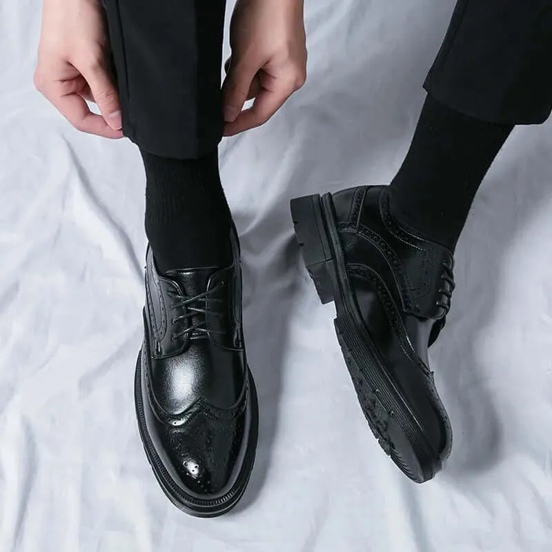 Men's Elegant Brock Cut Formal Leather Shoes