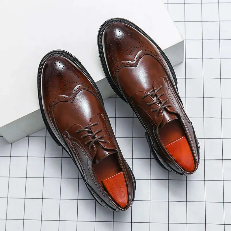 Men's Elegant Brock Cut Formal Leather Shoes