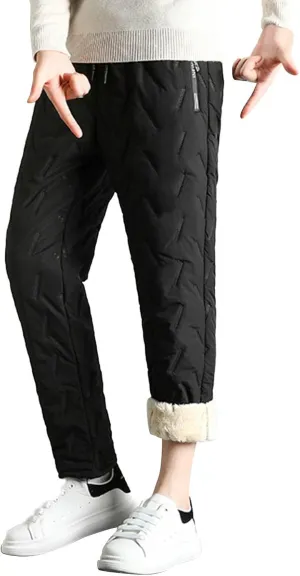 Men's Fleece Lined Sweatpants Sherpa Lined Sweatpants Warm Thick Jogging Pants 2024 Winter Sweat Pants Track Pants