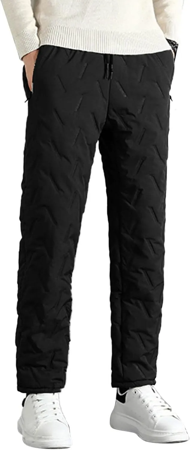 Men's Fleece Lined Sweatpants Sherpa Lined Sweatpants Warm Thick Jogging Pants 2024 Winter Sweat Pants Track Pants