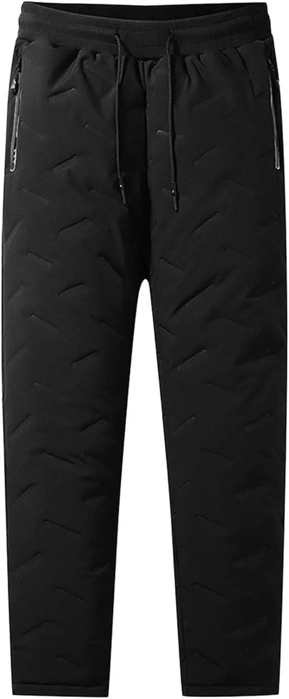 Men's Fleece Lined Sweatpants Sherpa Lined Sweatpants Warm Thick Jogging Pants 2024 Winter Sweat Pants Track Pants